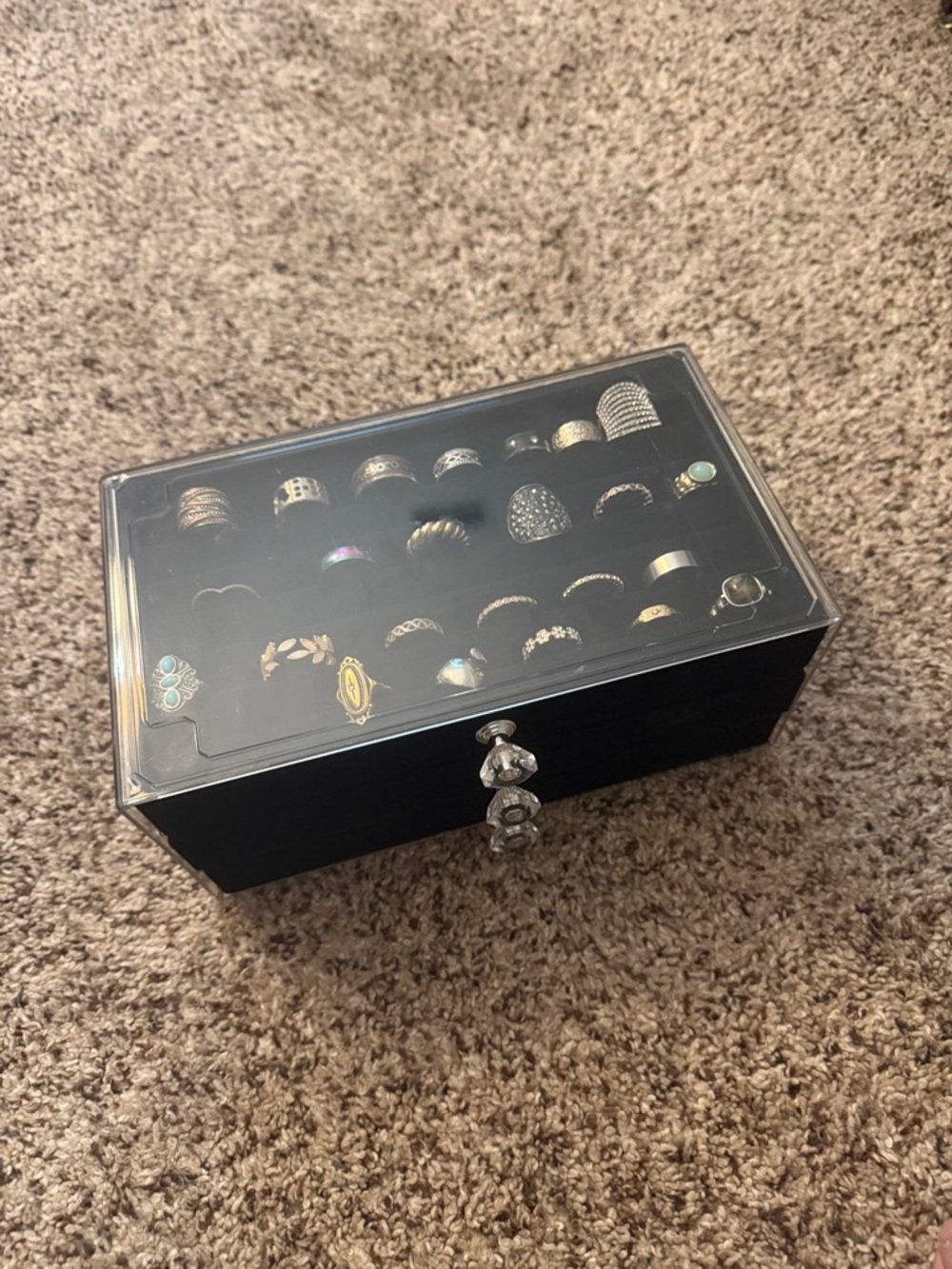 3 Tiered Ring Display with 71 rings